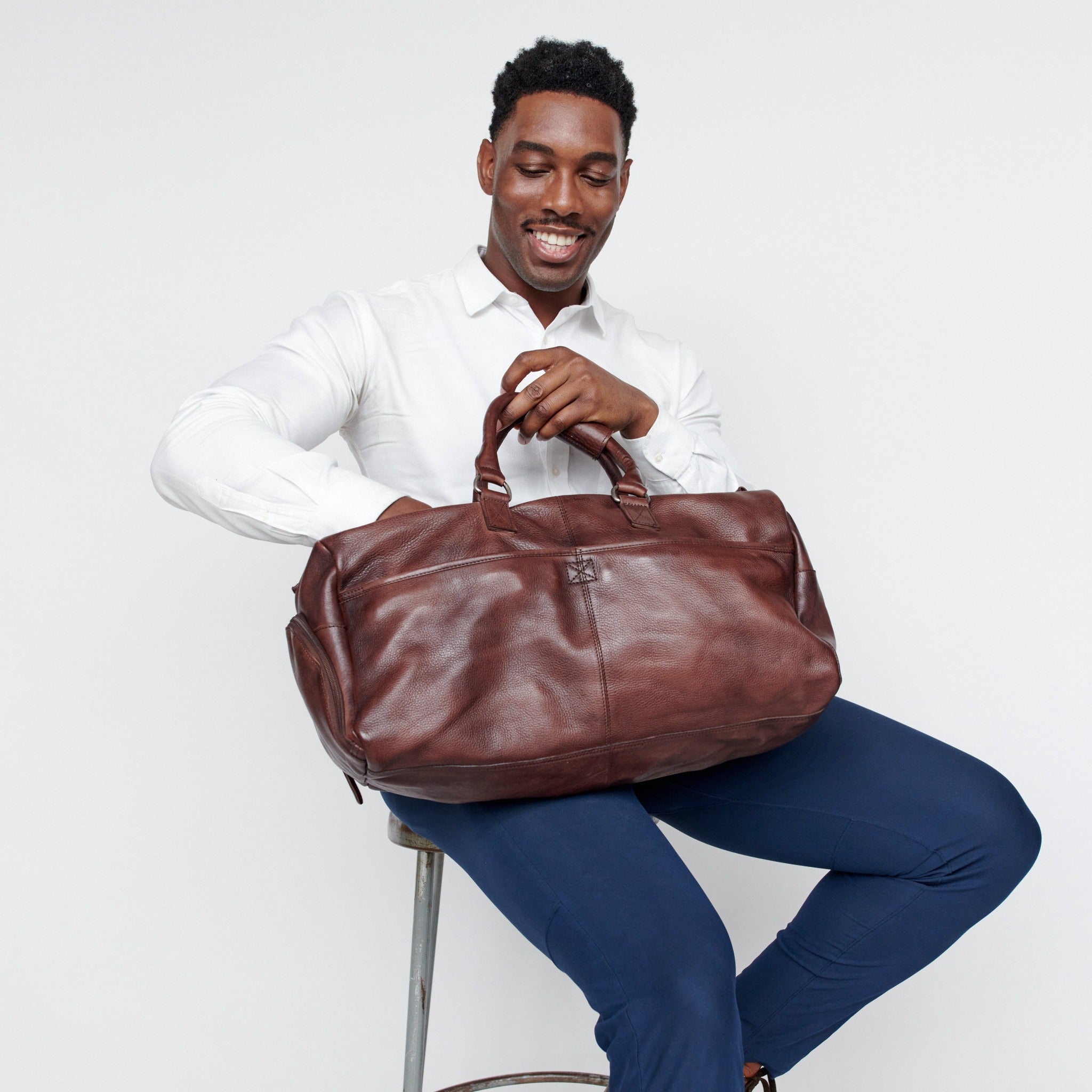 Charleston Leather Duffel Bag - Image 13